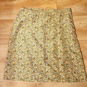 J. Crew silk skirt in koi paisley